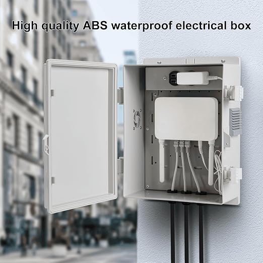 Outdoor Electrical Junction Box, ABS Water Resistant Enclosure - Image 2