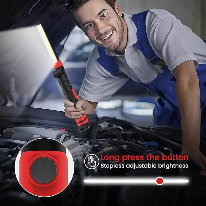 Rechargeable LED Work Light, Magnetic Flashlight Mechanic Light Tool Gifts - Image 4