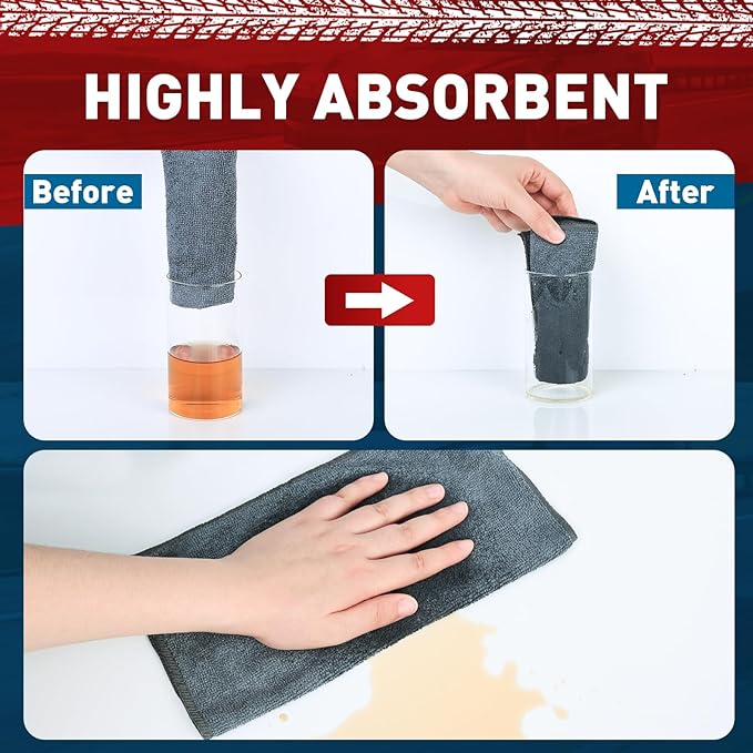 Microfiber Cleaning Cloths Bulk-50 Pack, Ultra Absorbent Microfiber Towel Weave - Image 3