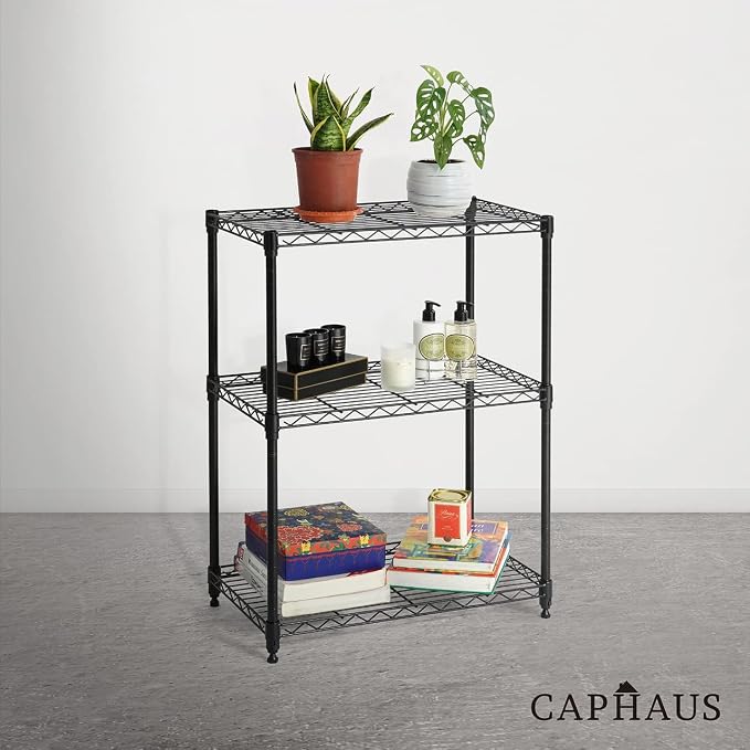 CAPHAUS 3/4/5-Tier Adjustable Height Wire Shelving Unit, Metal Steel Storage - Image 7