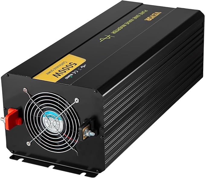 VEVOR Pure Sine Wave Inverter, 5000 Watt, Power Inverter, DC 12V to AC 120V Car by VEVOR