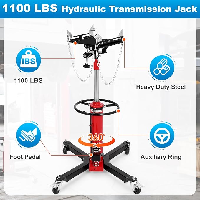 Transmission Jack, Hydraulic Telescoping Transmission Jack - Image 2