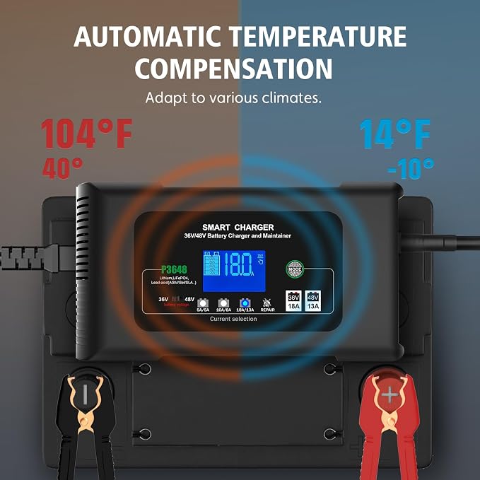 Golf cart Battery Charger, 36V 18A and 48V 13A Trickle Charger, 36 Volt Golf - Image 4