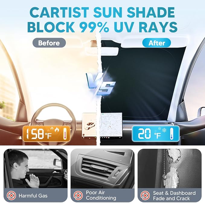 Cartist Windshield Sun Shade Fits - Image 6