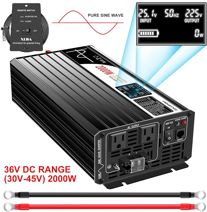 Xijia 2000W Pure Sine Wave Inverter DC 36v Inverter to 120v ac 60HZ Solar - Image 2