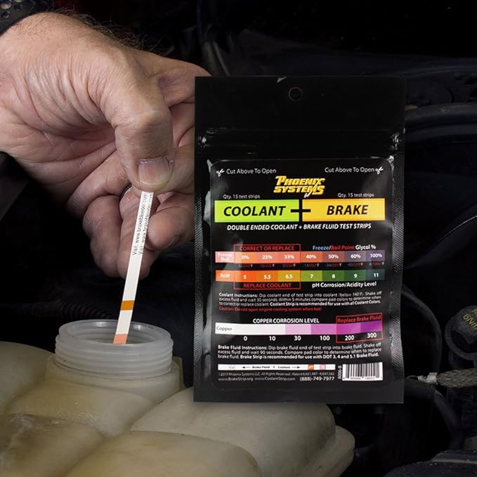 Phoenix Systems 8006-B Double-Ended Brake Fluid + Coolant Test Strips, 1 Pack - Image 3
