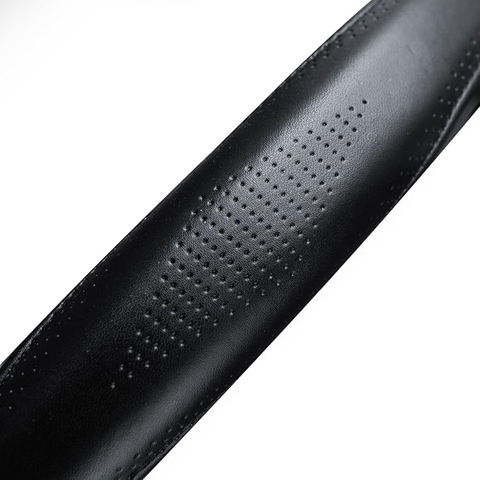 HAOKAY Top Grade Black Genuine Leather Steering Wheel Cover Men Women, Luxury - Image 4