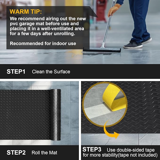4x8FT Garage Floor Mat, 2.8mm Thickened Flooring Roll - Image 6