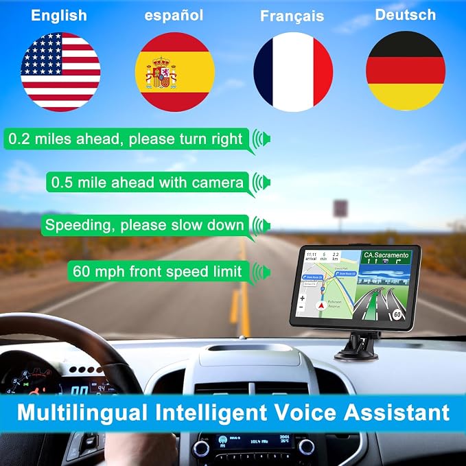 GPS Navigation for Car Truck Navigator Latest Maps 7 Inch Touch Screen Vehicle - Image 2