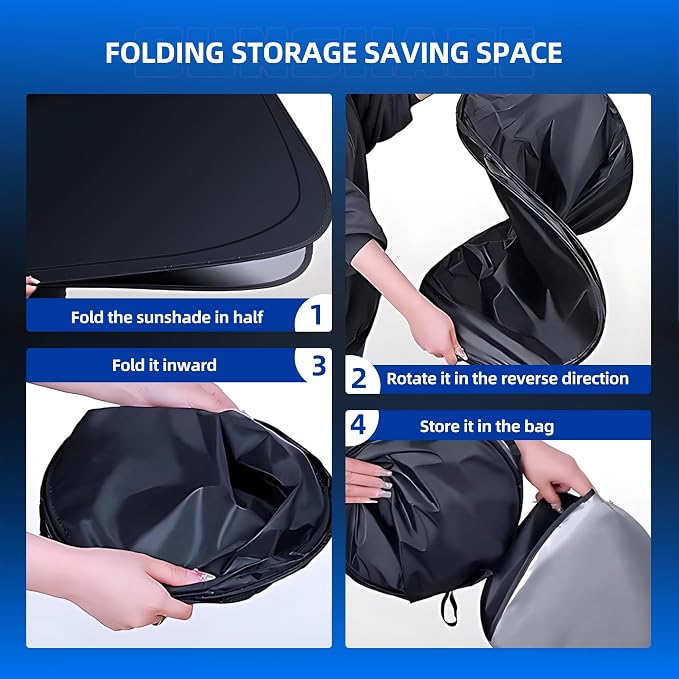 Windshield Sun Shade for Ni-ss-an Titan 2020-2025 Foldable Sunshade Custom Fit - Image 6