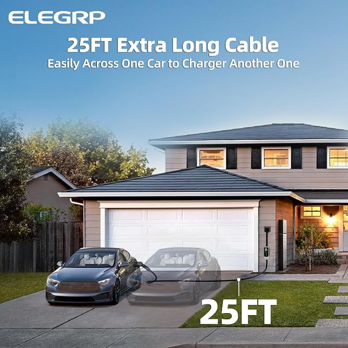 ELEGRP Level 2 EV Charger for Home, 32 Amp, ETL Certified, PBE & LCD Technology - Image 5