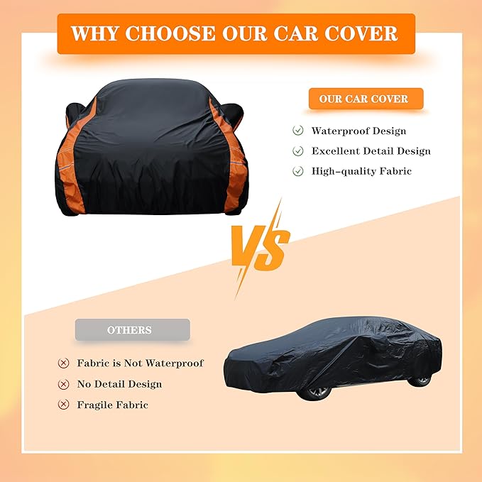 in Full Exterior Car Cover All Weather, Waterproof, UV Resistant, Fit Coupe - Image 7