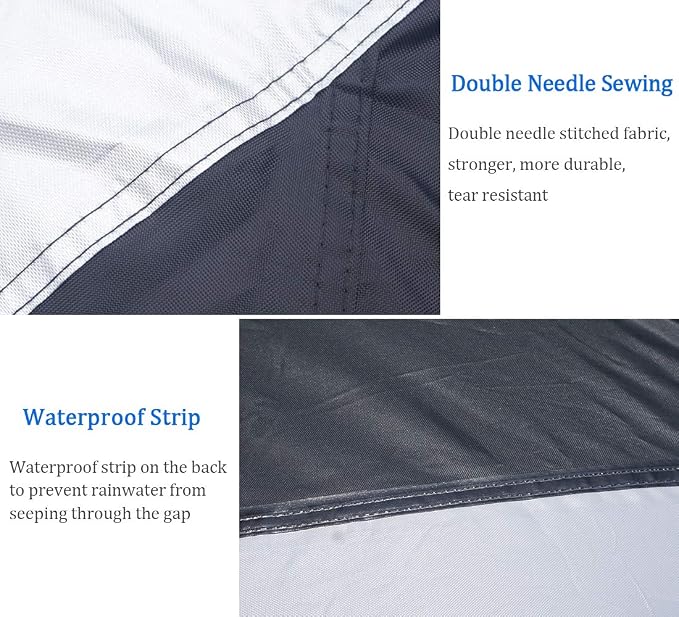 UTV Cover for 2 Seater Black Deluxe Waterproof Oxford Material 114’’x60’’x75’’ - Image 3