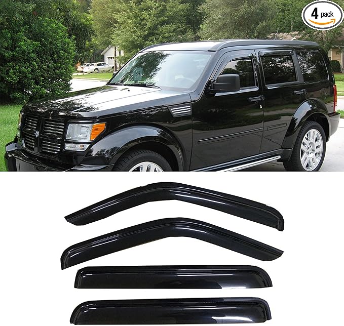 94307 Side Window Wind Deflector, Window Visor fit by Puermto