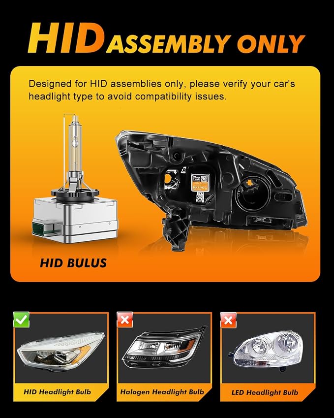 D3S Xenon HID Headlights Bulbs, 400% Enhanced Brightness, 6000K 35W Cool White - Image 3