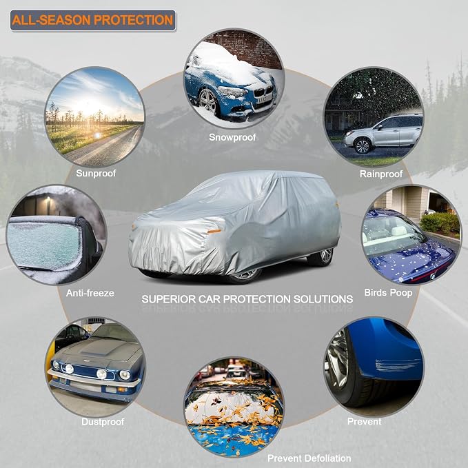 Kayme 6 Layers Minivan Car Cover Waterproof All Weather - Image 4