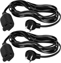 Elecan Flat Plug Extension Cord 4 Ft 2 Pack by Elecan