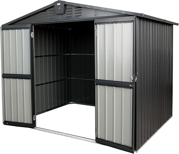 IKERY Galvanized Steel Storage Shed 8.2' x 6.2' by IKERY