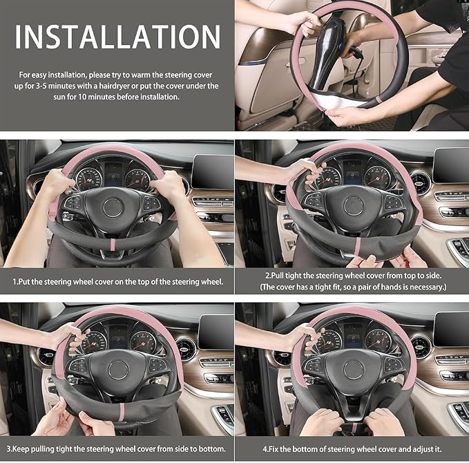 COFIT Breathable Car Steering Wheel Cover 15 inch Auto Universal Leather Wrap - Image 6