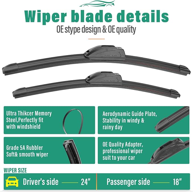 24" 18" 12" Windshield Wiper Blades Replacement - Image 3