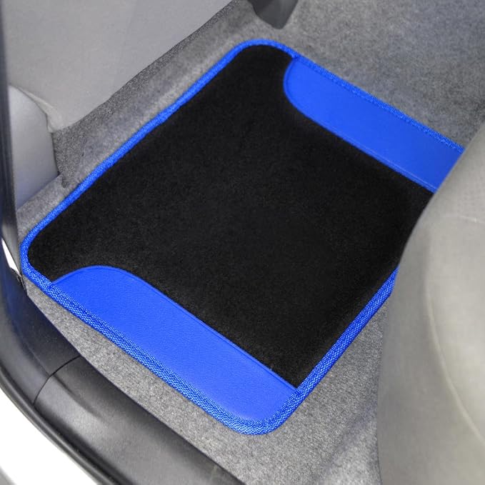 BDK Premium Carpet Black & Blue Floor Mats - Image 6