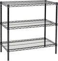 Omega 14" Deep x 72" Wide x 36" High 3 Tier Black Starter Shelving Unit by OmegaProductsCorporation
