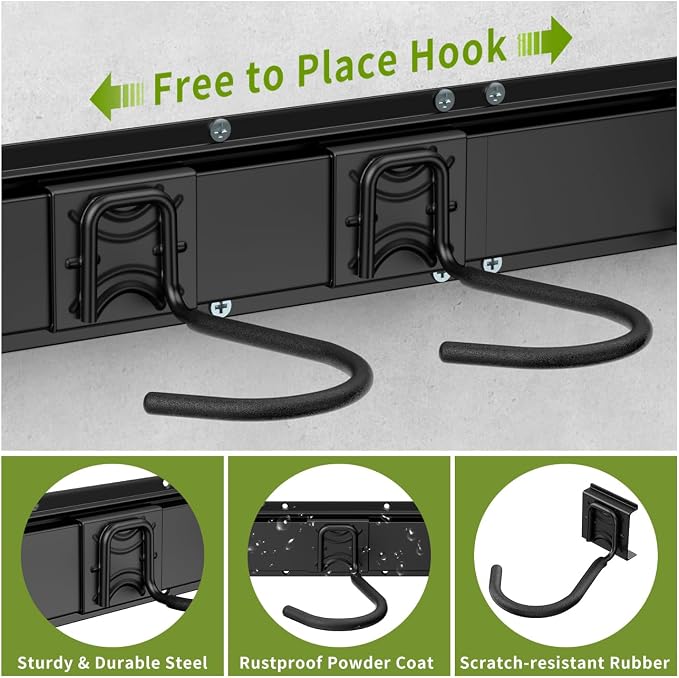 Bike Storage Rack 32Inch for 4 Bikes + 3 Helmets, Heavy Duty Bike Hangers for - Image 4