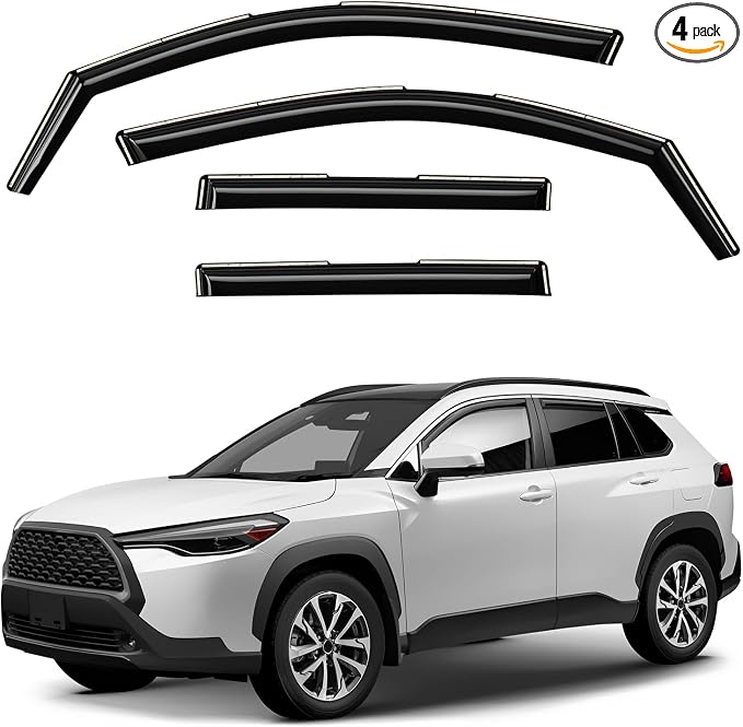Window Deflectors Smoke Tinted In-Channel Side Window Vent Visor Deflectors by Unknown