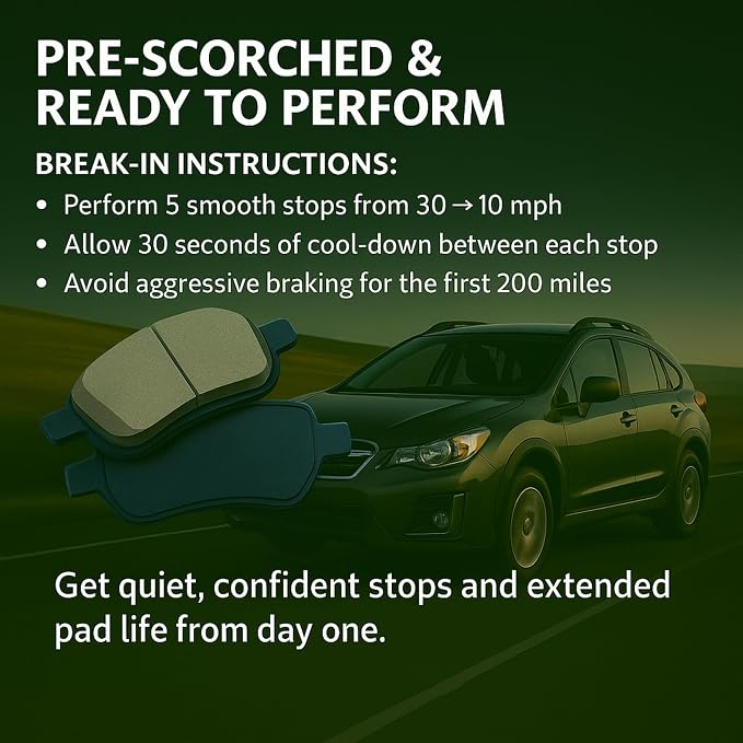 Premium Semi-Metallic Rear Brake Pads Compatible - Image 8