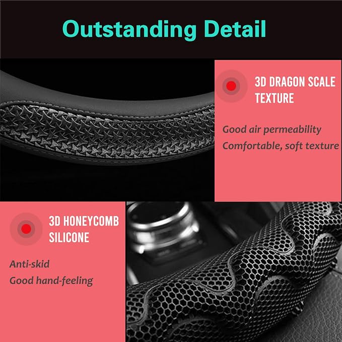 PINCTROT Small Size Steering Wheel Cover Great Grip - Image 3