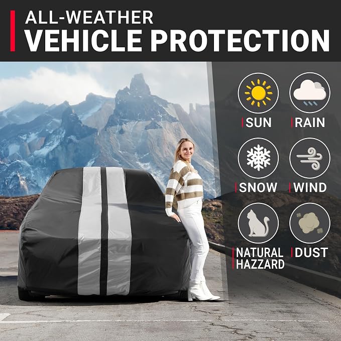 iCarCover Custom Car Cover for Chevy Biscayne Waterproof All Weather Rain Snow - Image 2