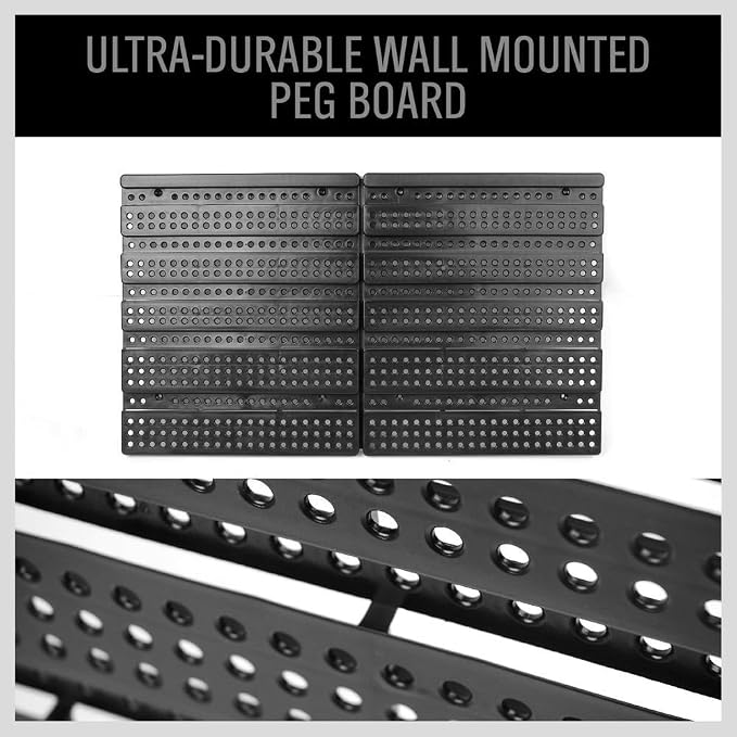 HORUSDY Wall Mounted Storage Bins Parts Rack 30PC Organizer Garage Plastic Shop - Image 5