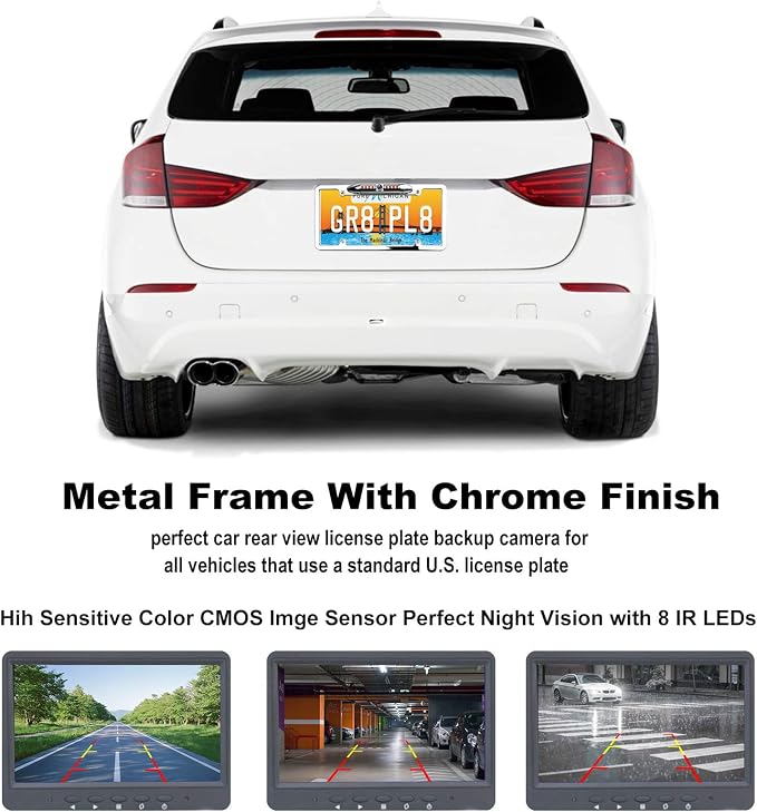 License Plate Backup Camera, JPP Front/Rear View Camera 170° Viewing Angle - Image 5