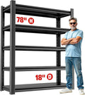 Heavy Duty Garage Shelf – 5 Shelf Storage Shelving Rack Organizer by OLLRRACT