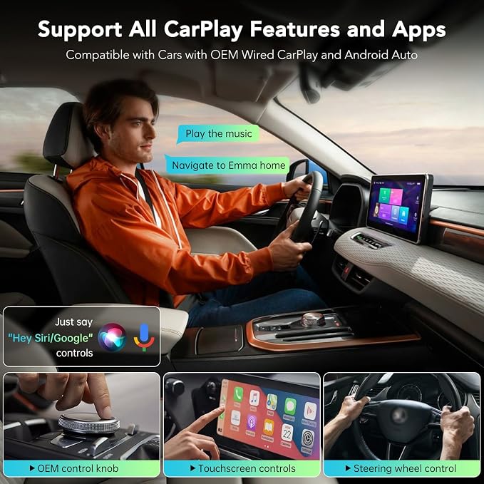 Wireless CarPlay Adapter 2025, Convert Wired to Wireless CarPlay Adaptor - Image 2