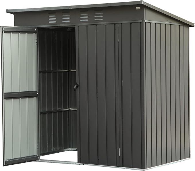 IKERY Galvanized Steel Garden Shed by IKERY