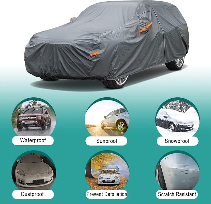 16 Layers Heavy Duty SUV Car Cover Waterproof All Weather, Universal Fit Ford - Image 4