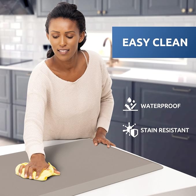 KitchenClouds Kitchen Mat Cushioned Anti Fatigue Rug 17.3"x28" Waterproof Non - Image 3