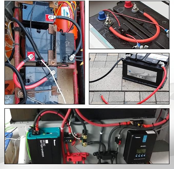 A ABIGAIL 2 AWG Battery Cables 2 Gauge Pure Copper Battery Inverter Cables - Image 6