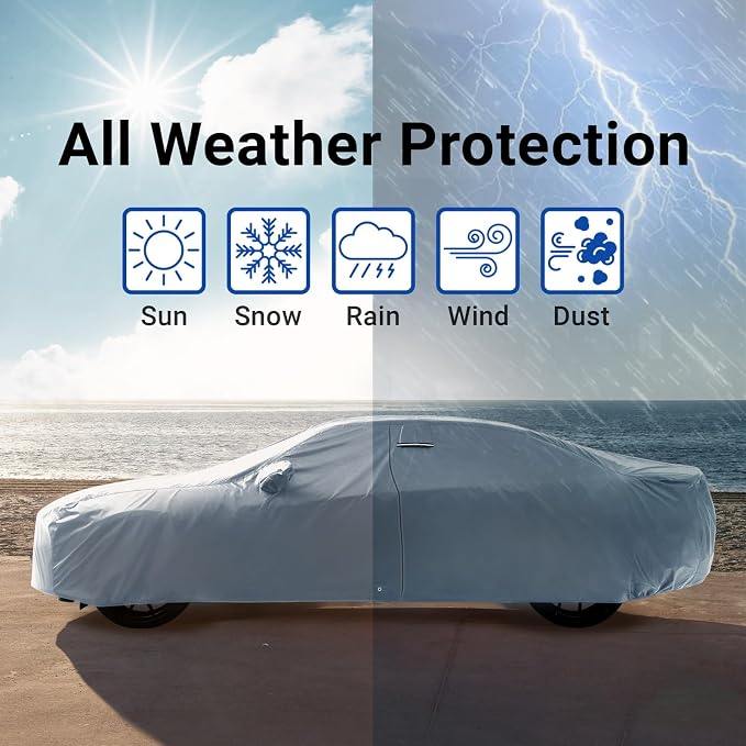 iCarCover Custom Car Cover for Chevy Camaro STD, Waterproof All Weather Rain - Image 9