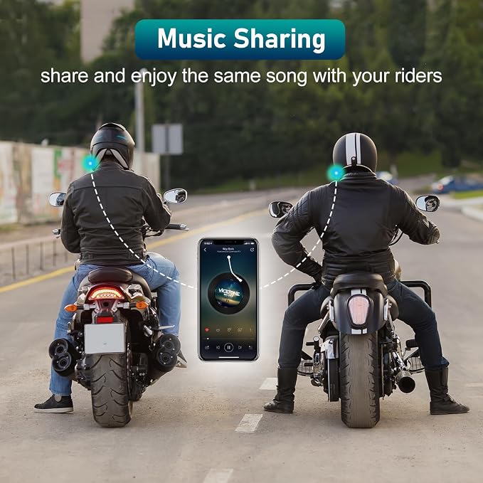TK-X4 Motorcycle Bluetooth Headset, 6 Riders 2000m Helmet Intercom - Image 4