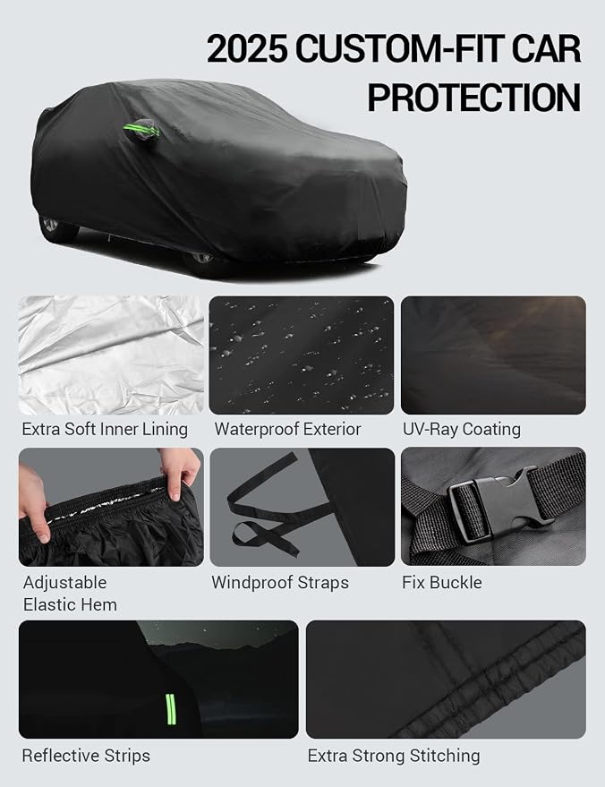 Proadsy 6 Layers SUV Car Cover Custom Fit - Image 8