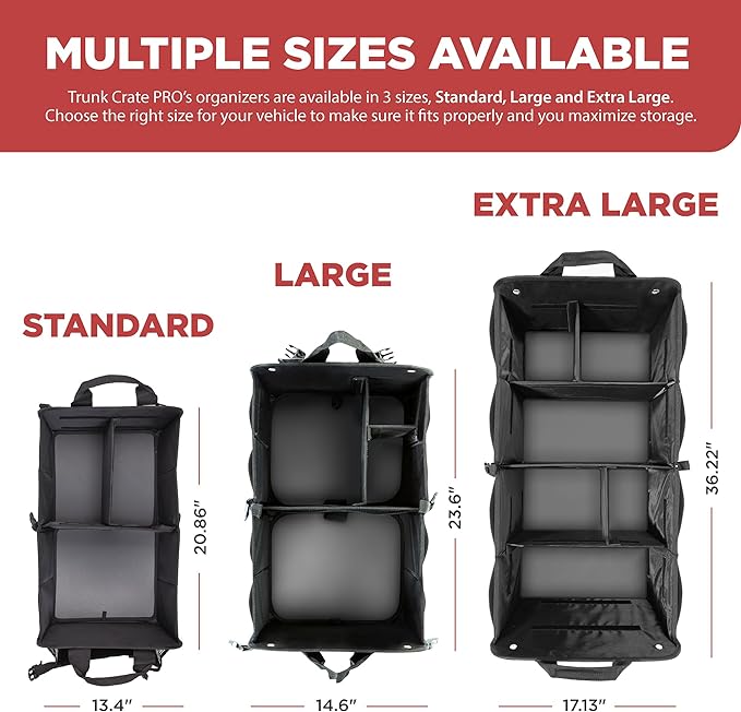 TRUNKCRATEPRO Trunk Organizer For Car, Truck | Premium Adjustable Multi - Image 4