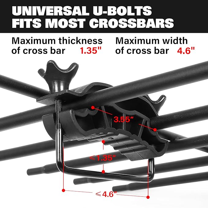 WEIZE Roof Rack Carrier Basket Universal Rooftop 54" x 34" x 6" + Waterproof Bag - Image 5