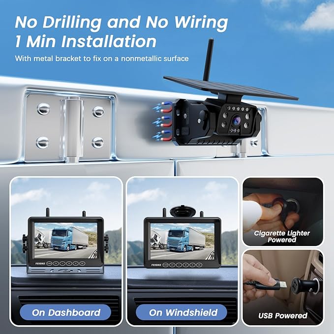 Dual Magnetic Solar Wireless Backup Camera - Image 2