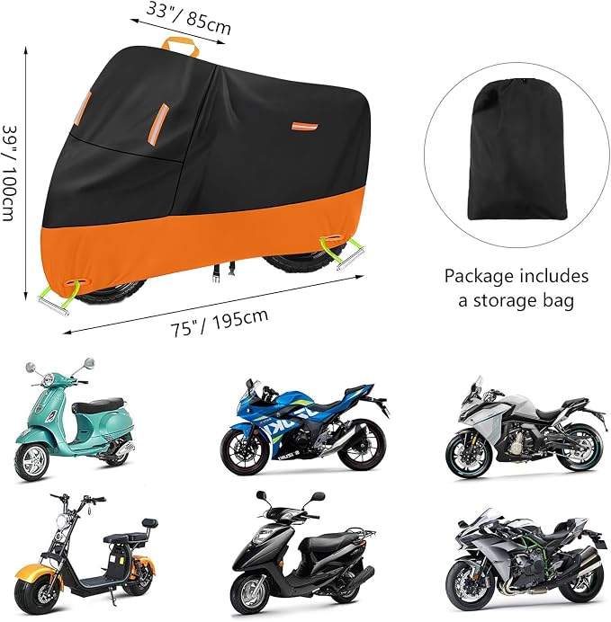 Mini Motorcycle Cover for Honda Grom MSX125, 300D Oxford Waterproof Storage - Image 2