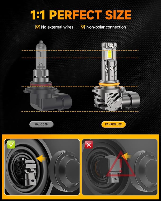 FAHREN 9012/HIR2 Bulb,   Light Bulbs, 6500K Cool White 1:1 - Image 3