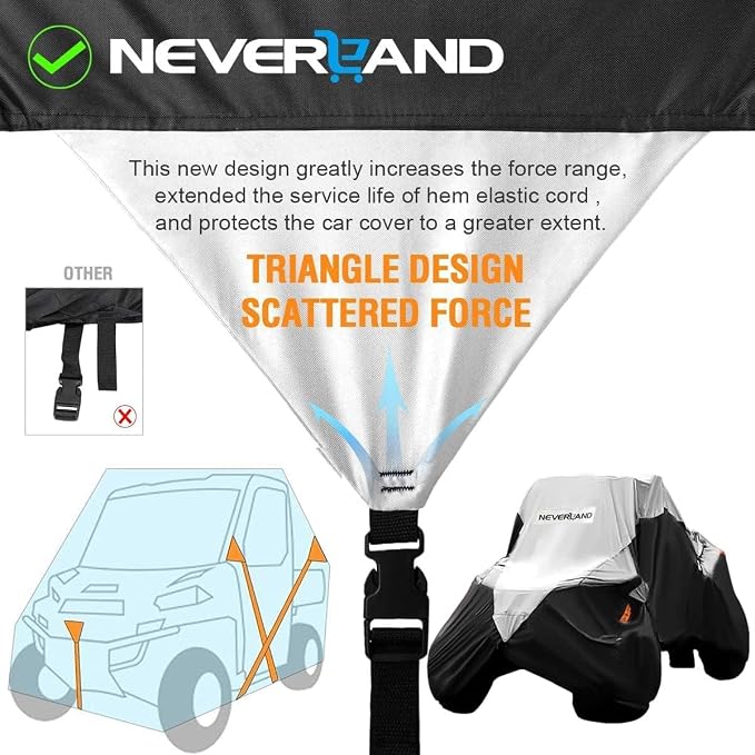 Neverland UTV Cover Waterproof 300D Heavy Duty 2-3 Seater/4-6 Seater 4 Door - Image 4