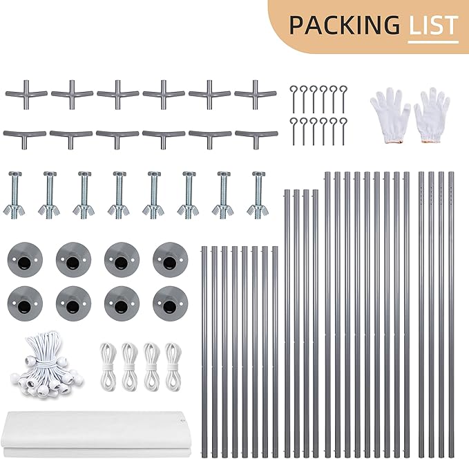 JY QAQA Carport, 10x20 FT Heavy Duty Carport - Image 5