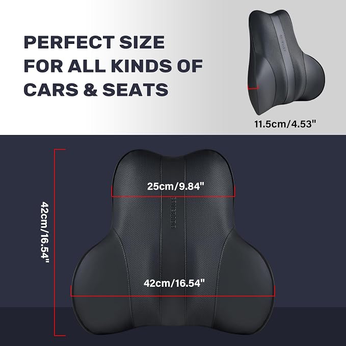 Coverado Lumbar Support Pillow for Car, Ergonomic Memory Foam Back Pillow for - Image 8